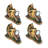 Aspen Creative 5E4E1710868B46D6B99D6FD60DF86959 Four Pack Set, Turtle on a Motorcycle Solar LED Accent Light Statue, 10" Length