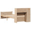 Bookcase Bed Without Mattress Solid Wood Pine-811632143