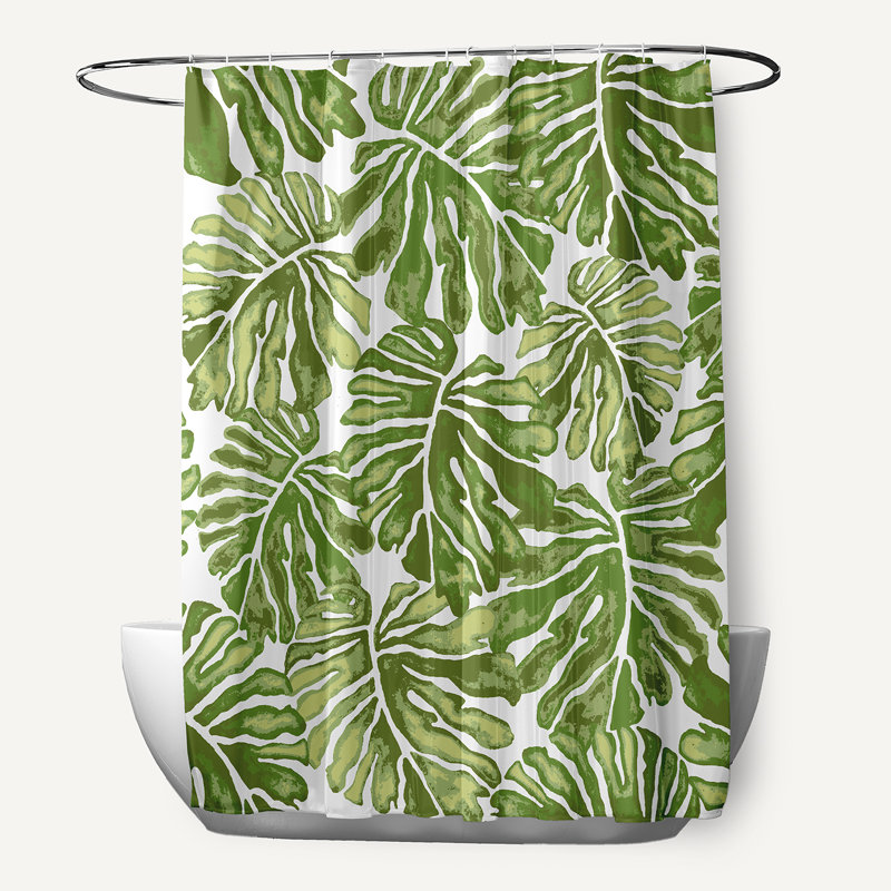 Springdale Floral Shower Curtain, Green