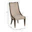 Chaise parsons à oreilles en brun
