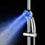 Pomme de douche à main multi-fonctions avec technologies à del à température Heuer