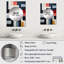 Palancar Indigo Illusion Abstract Shapes IV - formes abstraites, miroir mural, art imprimé en métal-266598557