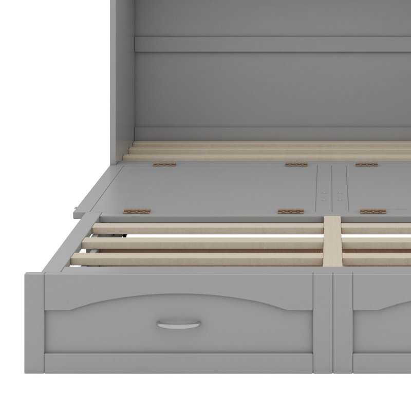Dyemond Murphy Storage Bed, Gray, Full/Double
