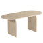 Ensemble de salle à manger moderne 6 pièces avec table ovale et chaises en rotin-130144995