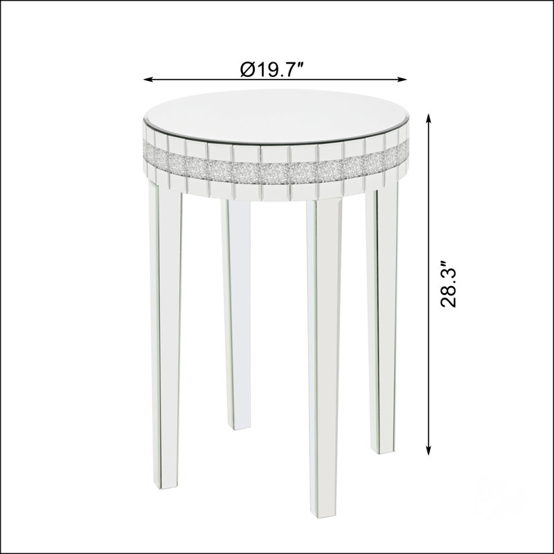 Table de déjeuner ronde à miroir