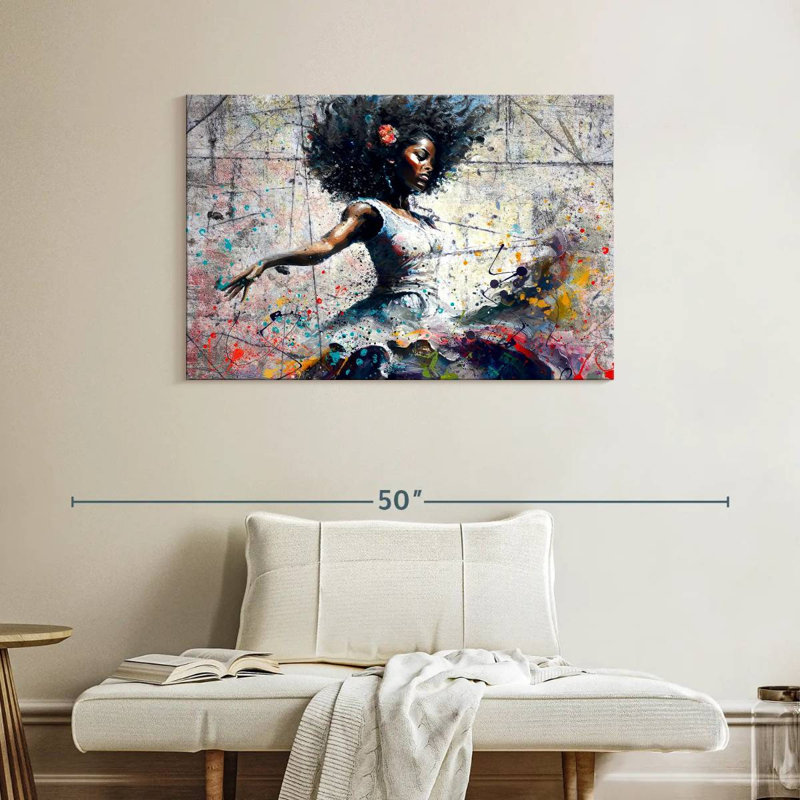 " African Dancer " by Harper D., 26" H x 39" W x 1.25" D