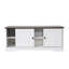 Coffee Table With 4 Sliding Doors, Symmetrical Design, Multifunctional Storage Cabinet