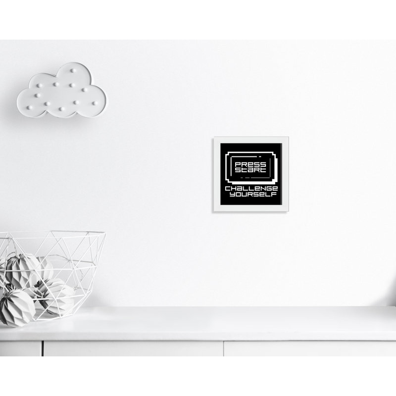 Décoration murale pour enfant challenge, H 14 po x l 14 po x P 0,63 po, Cadre blanc
