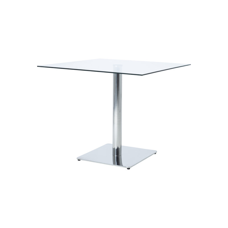 Amie-Lee Glass Top Metal Base Dining Table