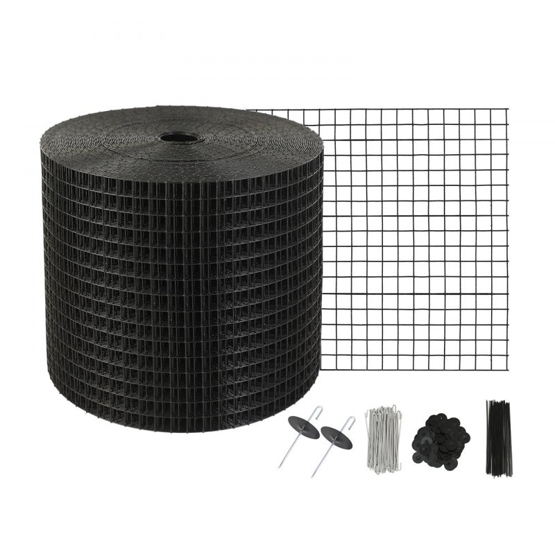 Solar Panel Bird Guard, Critter Guard Roll Kit with 100pcs Stainless Steel Fasteners, Solar Panel Guard with Rust-proof PVC Coating, 1/2 inch Wire Roll Mesh