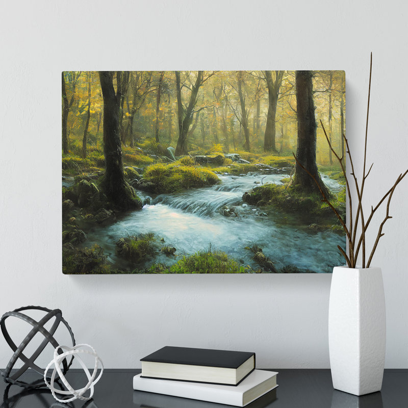 Glorious Forest Stream - Wrapped Canvas, 35cm H x 50cm W x 3cm D