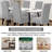6 PCS Stretch Parsons Dining Chair Covers with Ruffled Skirt, Elastic Slipcovers for High Back Chairs, Wrinkle-Resistant Fabric Protection for Dining Room, Restaurant, Banquet-365264504