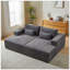 Chaise longue modulaire surdimensionnée de 87 pouces, aucun assemblage requis, causeuse en peluche avec canapé-lit inclinable, fauteuil-lit moderne moelleux pour la vie intérieure