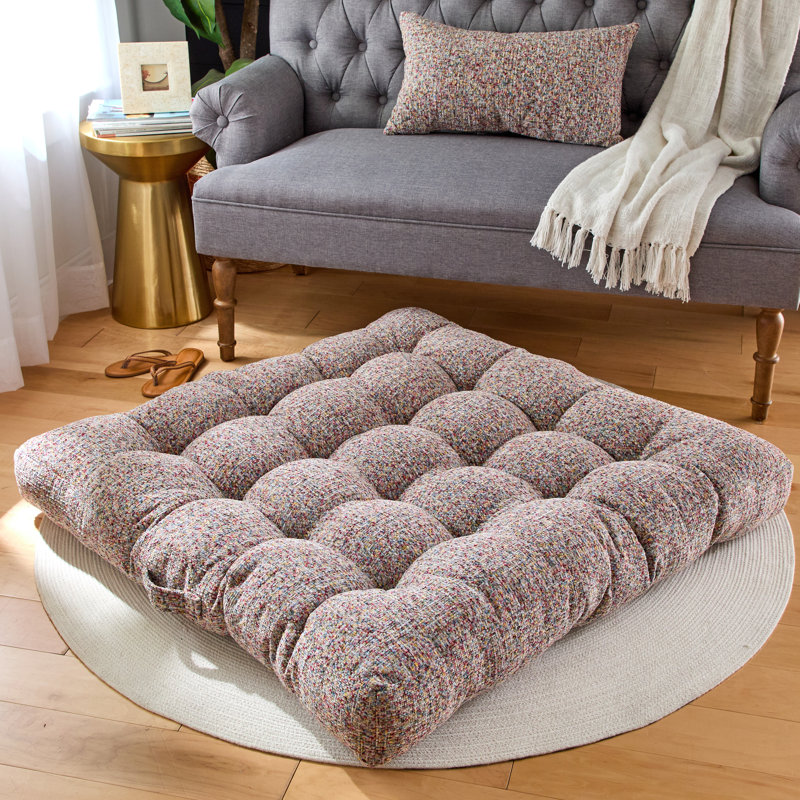  Coussin décoratif rayé intérieur / extérieur en polyester, H 40 po x l 40 po, Avery Fall