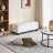 Faux Leather Rectangular Tufted Storage