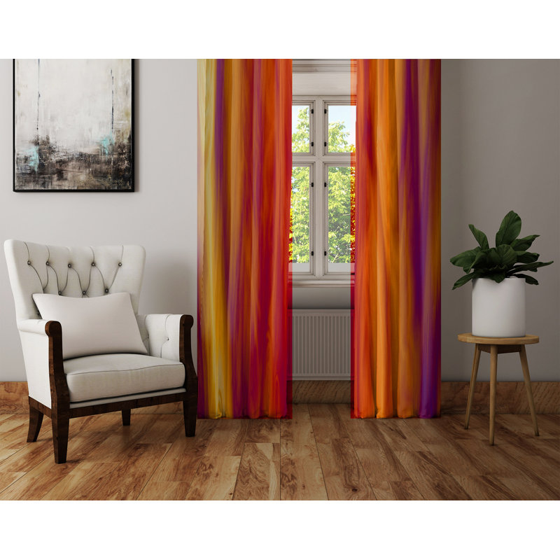 Deja Blue Studios Polyester Semi-Sheer Curtain Pair & Reviews | Wayfair
