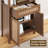 71" Rattan Bookshelf With Drawer And Doors