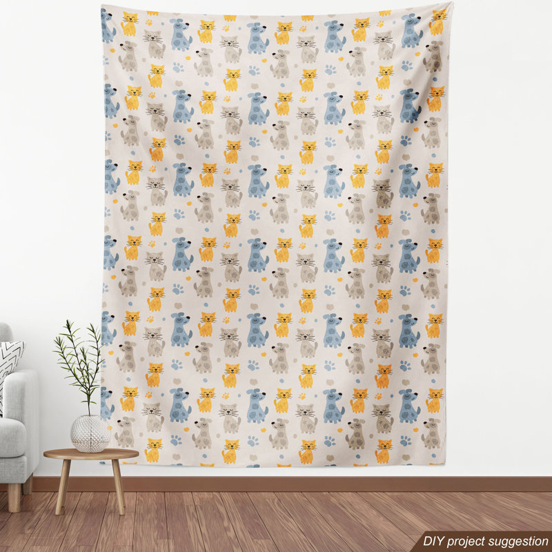 Tissu d’animaux, H 36 po x l 58 po x P 1 po