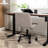 Fabric Swivel Office Chair - Stylish Work With 360 Swivel, Thick Foam Seat, Metal Frame, Blue, Height Adjustable Comfortable Seating Soft Upholstery, Rotation, Stable Base, Beige,-766359287
