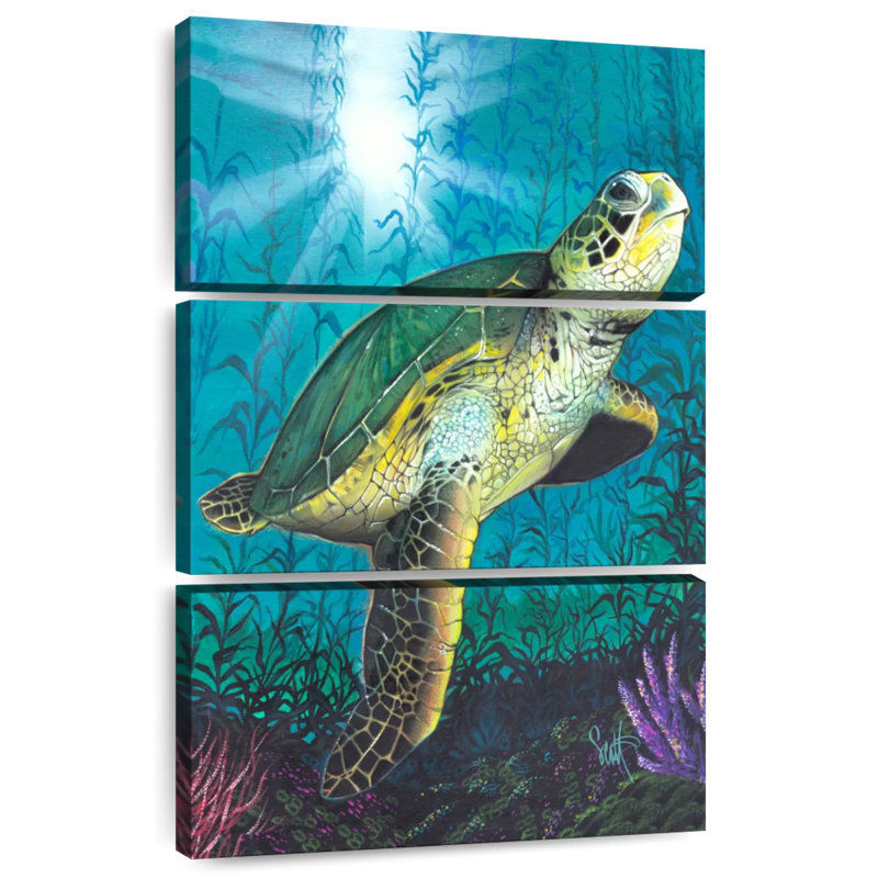 Brampt Turtle Underwater, 32" H x 20" W