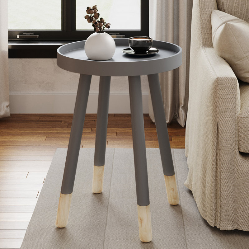 Table de bout Akena ronde Mid-Century Modern