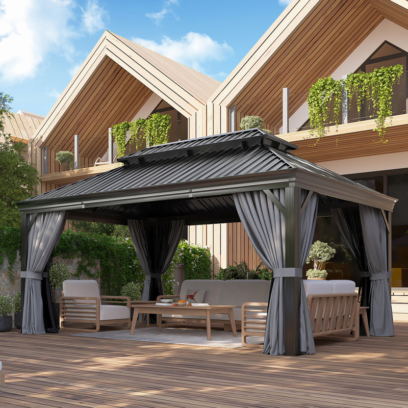 16 pi L 12 pi. D Pavillon de jardin en aluminium