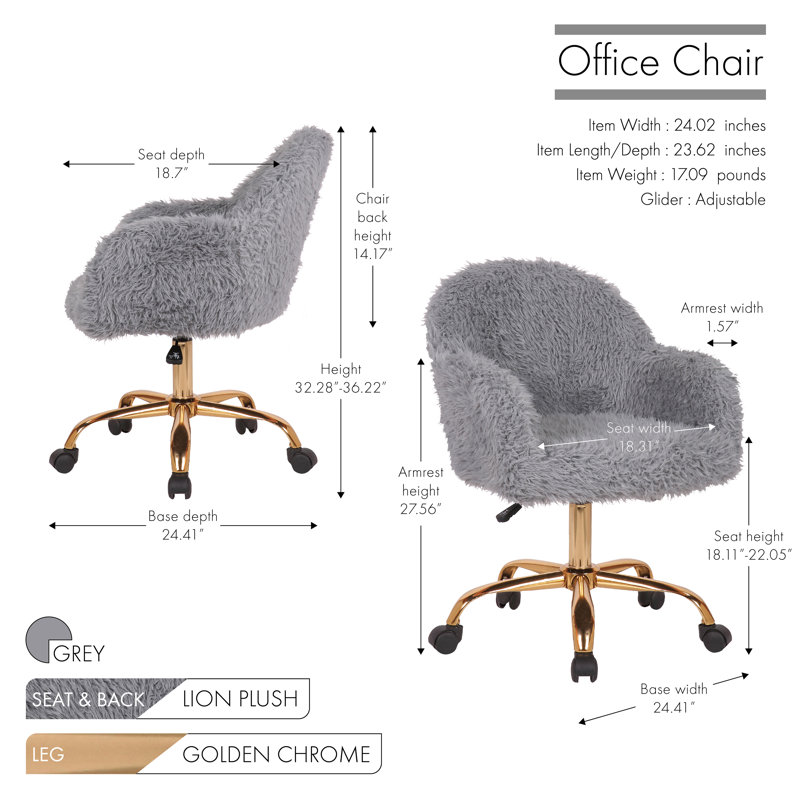 Desk Chair, Grey