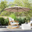 Parasol de patio décalé 12 pi avec base Yardgrace, rotation à 360 ° et inclinaison réglable, résistant aux rayons UV et à l'eau-486251689