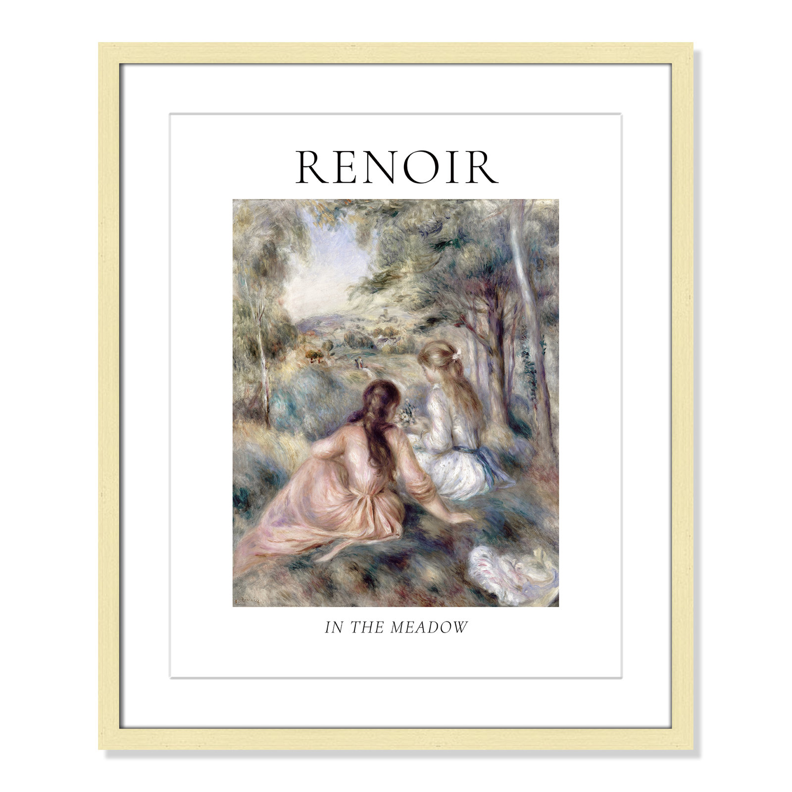 Old Masters Collection "In the Meadow" Print, Gold Single Picture Frame, Yes, 25.5" H x 21.5" W x 1.25" D