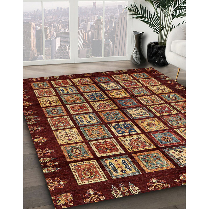 Tapis abstrait moderne 624, Carré 5 pi