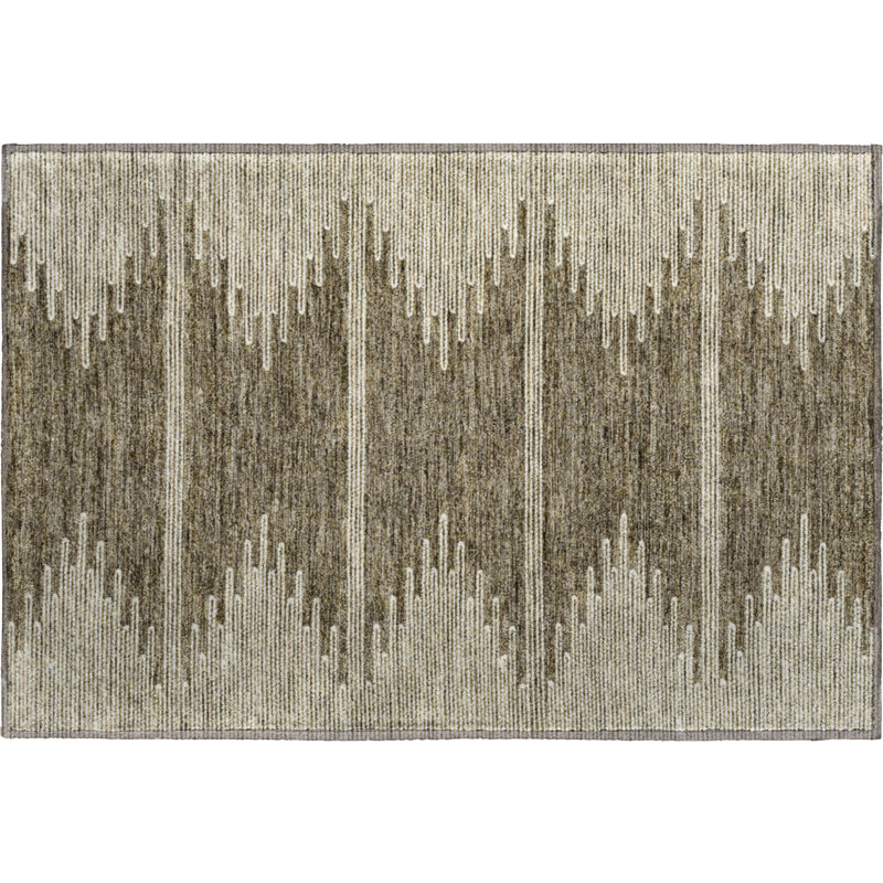 Premium Machine Washable Cerrito Coffee Rug, Rectangle 1'8" x 2'6"
