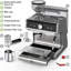 Machine à espresso semi-automatique avec moulin, 20 bars, mousseur à lait, réservoir de 95 onces, gris clair