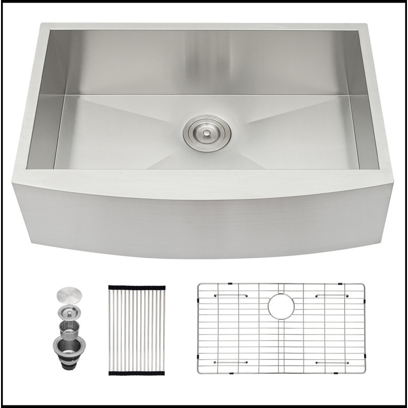 Kitchen Sink Stainless Steel 18 Gauge Apron Front Kitchen Sink