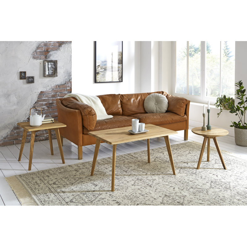 Cayden Solid Wood Four Leg Coffee Table, 45cm H x 45cm L x 45cm W