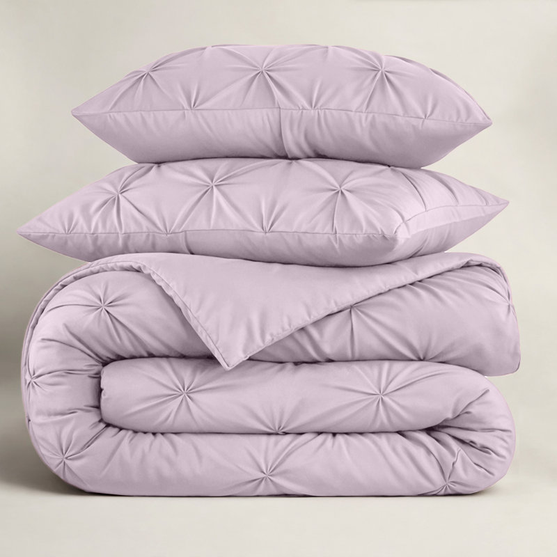 Luxurious Microfiber Pintuck Duvet Cover Set – Soft, Breathable & Wrinkle-Resistant Bedding for All-Season Comfort