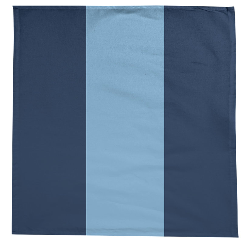 North Carolina Striped Cotton Blend Tablecloth, Navy/Baby Blue/Navy