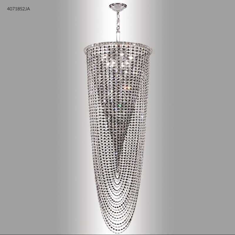 Lustre fantaisie à intensité variable 8 lumières Contemporary, Strass Swarovski