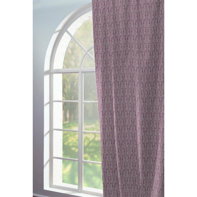Wybron Little Parrot Eyelet Opaque Curtain, Purple/Lavender, 145 W x 175 D cm