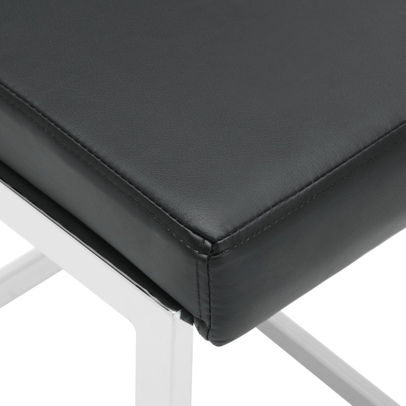 Hytham Upholstered Counter Stool, Black