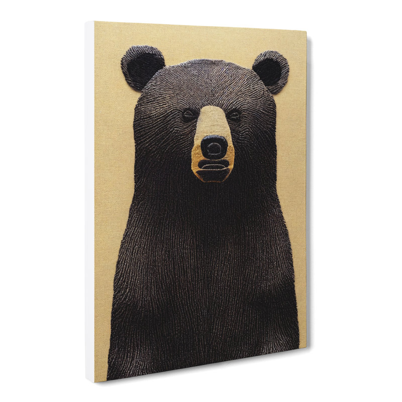 CAN-V0523-207X Bear Embroidery Vol.1 - Wrapped Canvas Print, 50cm H x 35cm W