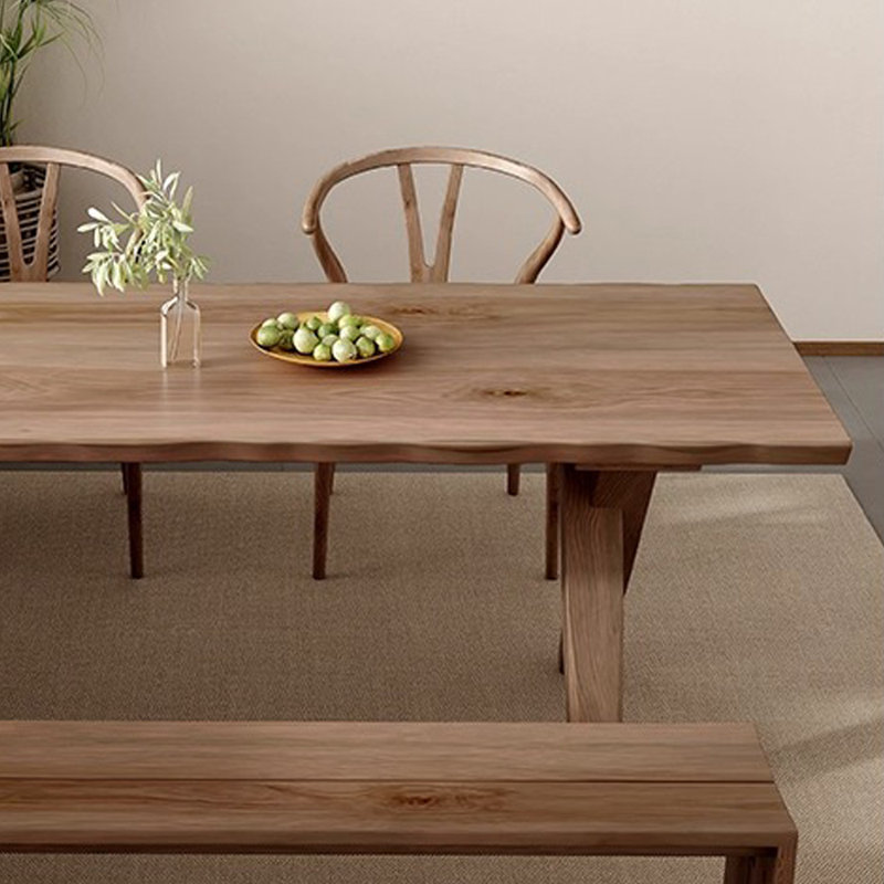 Table de salle à manger simple et de haute qualité en bois massif, H 29,52 po x L 70,86 po x l 31,49 po