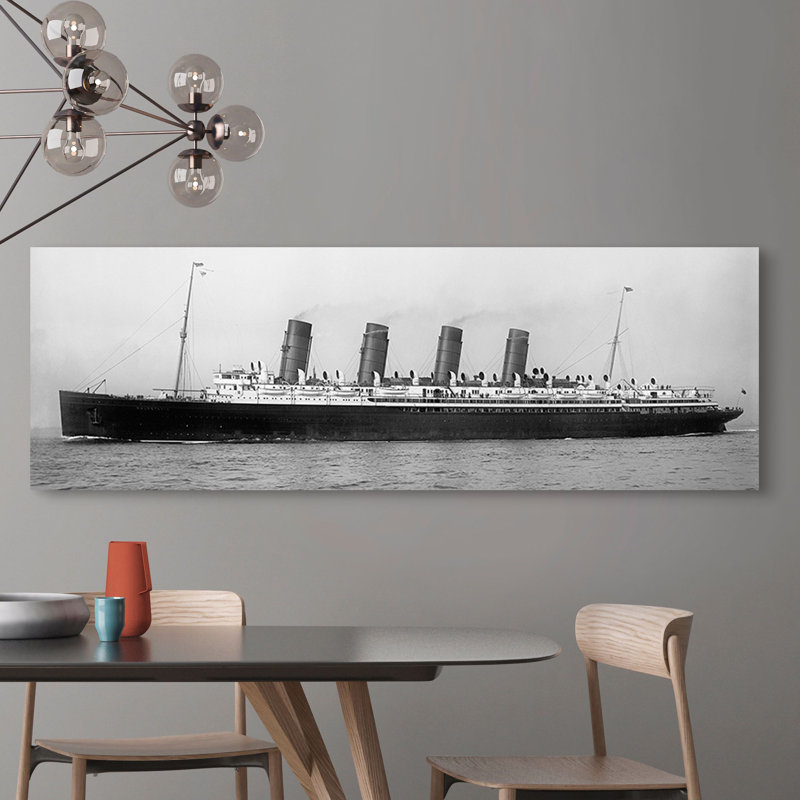 Mauretania, 1907 1 Piece Wall Art on Canvas, 35cm H x 100cm W x 4cm D