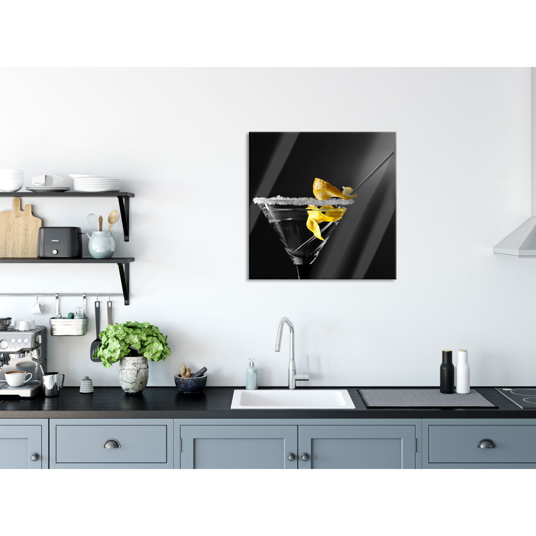 Glasbild Cocktail mit Zuckerrand