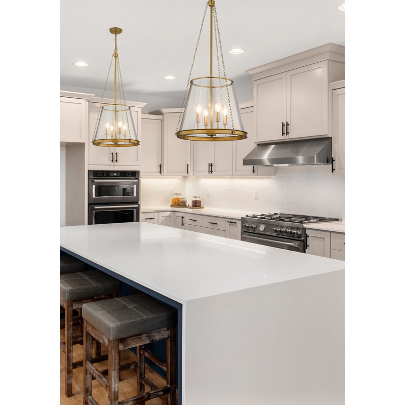 Malvern 4 - Light Single Pendant, Rubbed Brass