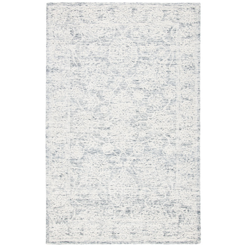 Amatury Hand Tufted Wool/Cotton Oriental Rug in Gray/Beige, Rectangle 3' x 5'