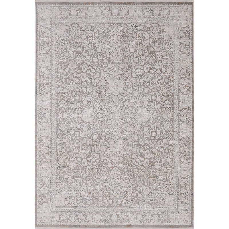 Hilburn 16659-910 Gris / ivoire, Rectangle 5 pi 3 po x 7 pi 7 po