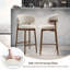 Tabouret de bar moderne en bois massif avec siège rembourré