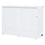 Grand lit escamotable avec port USB et grand tiroir, blanc-1634004185