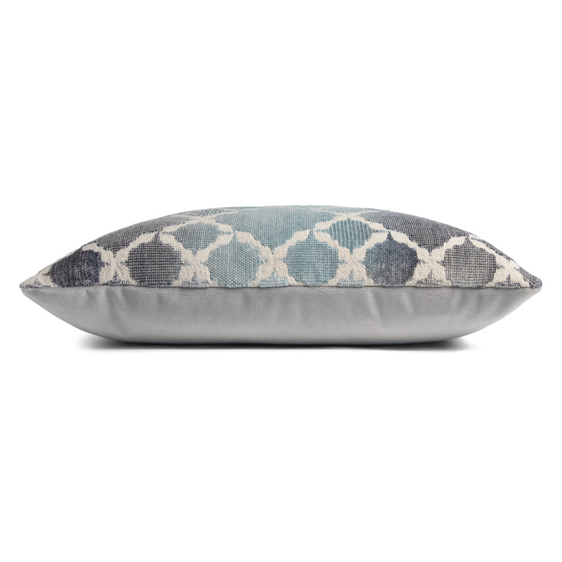 Trellis Square Woven Jacquard Pillow, Storm, 22"H x 22"W