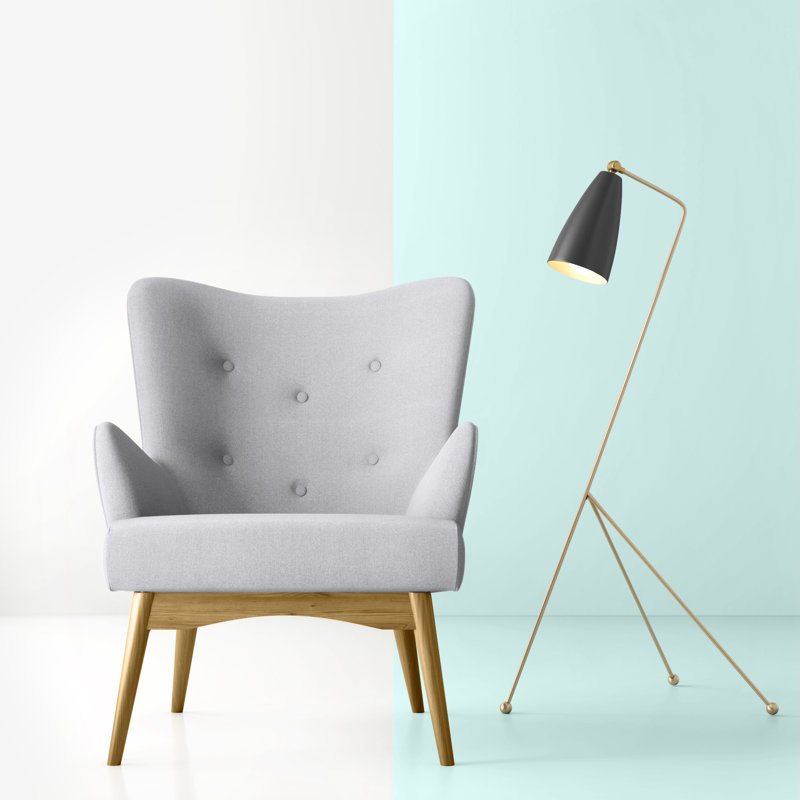 Holli Upholstered Wingback Chair, Hamilton Grey